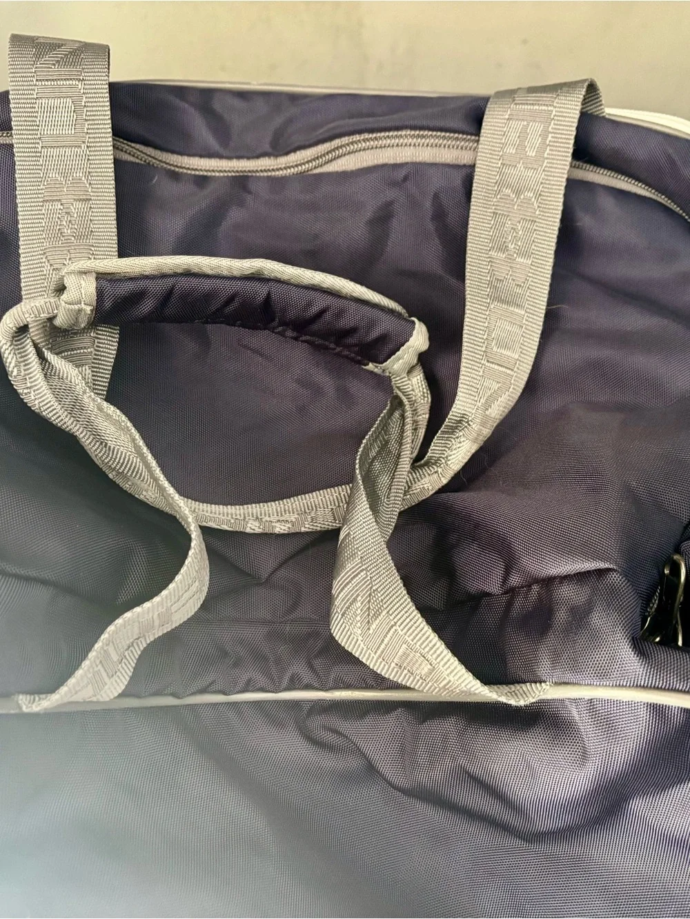 Under Armour Navy and Light Gray Logo Gym Duffle